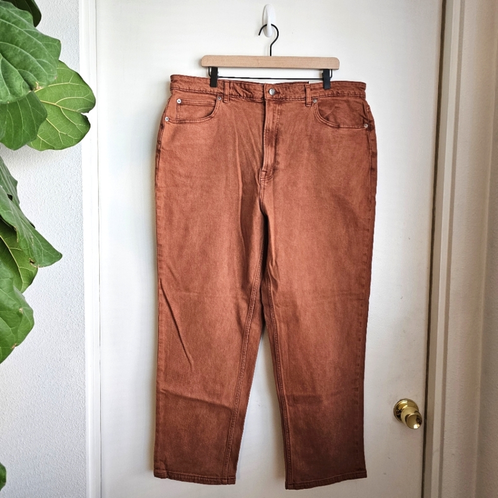 Everlane Rust Orange The Way High Jeans - 35 Tall *NWT*